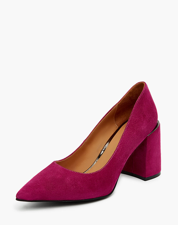 100-311011-4616M Туфли женские велюр/нат.кожа розов., Mascotte