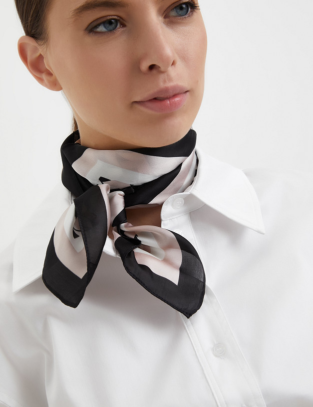 Черный женский платок MASCOTTE 763-3207-2402 | ракурс 1