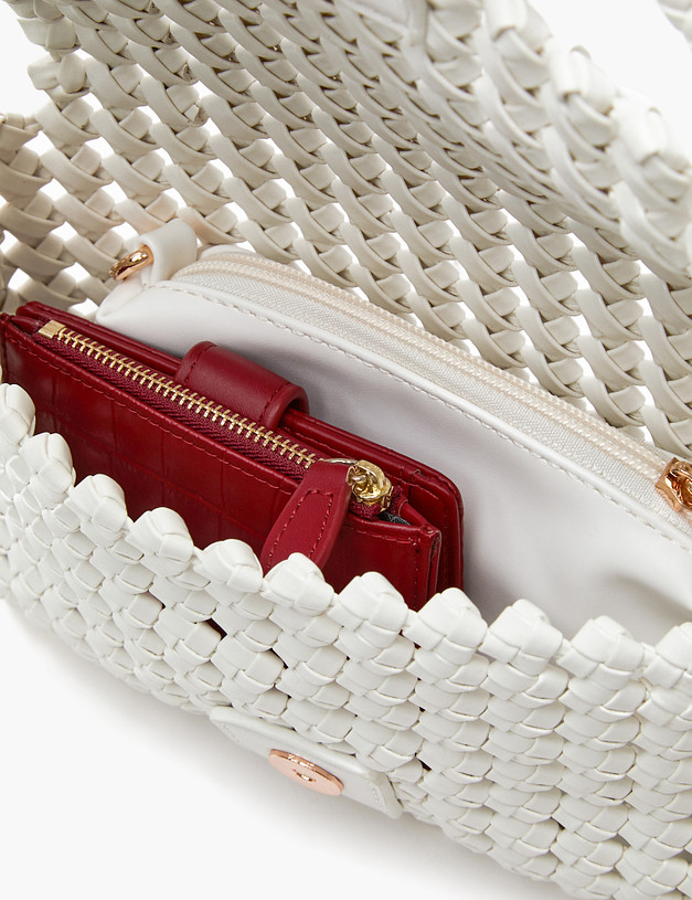 Белая женская плетеная сумка MASCOTTE 647-4109-601 | ракурс 7