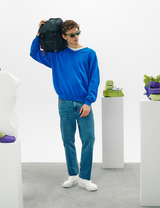 Белые мужские высокие кеды MASCOTTE 128-415921-0601 | ракурс 1