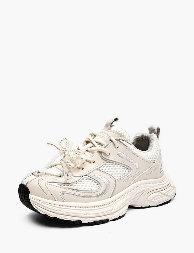 Молочные кроссовки для девочек MASCOTTE 234-616621-0601 | ракурс 2