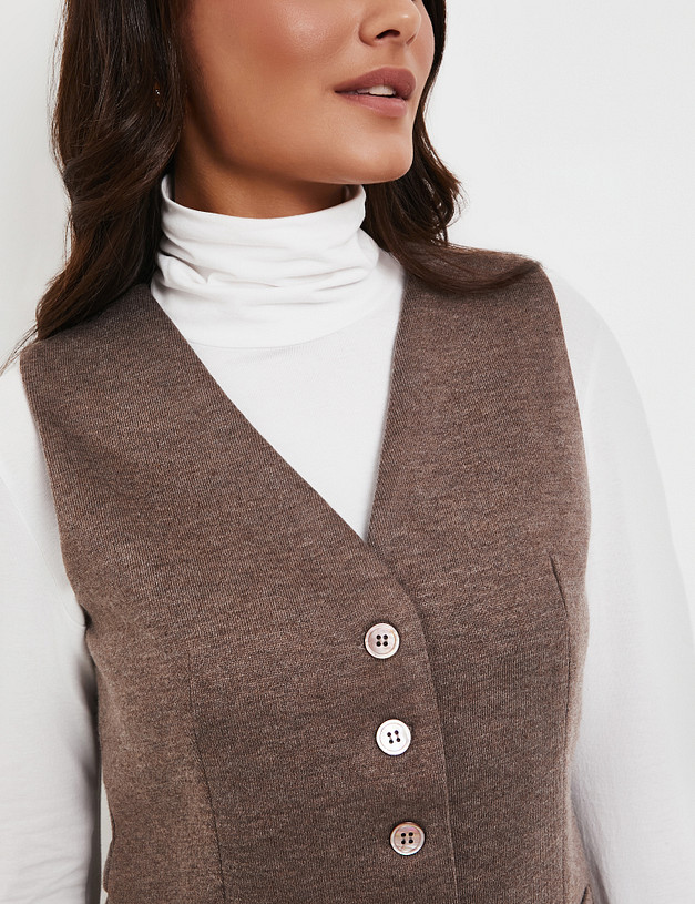 Женский жилет цвета капучино MASCOTTE 852-5231-2409 | ракурс 4