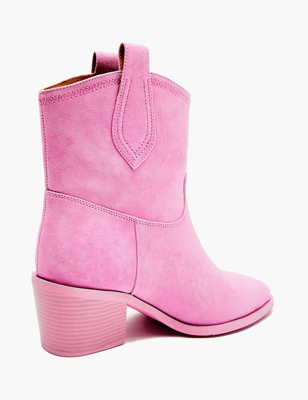 Розовые женские казаки из велюра MASCOTTE 233-3205816-4637M | ракурс 3 Розовые женские казаки из велюра MASCOTTE 233-3205816-4637M | ракурс 3