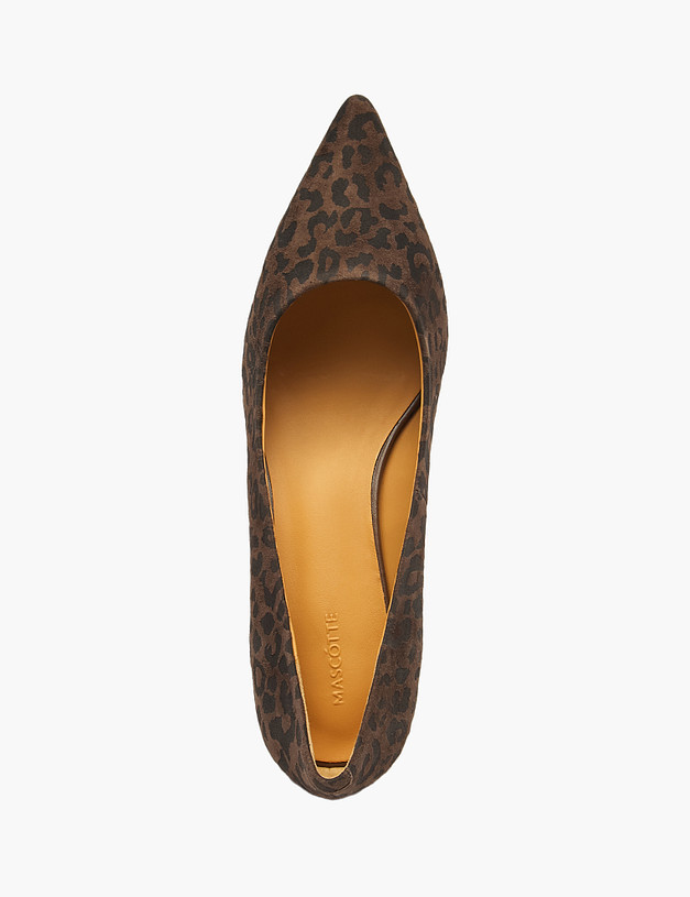 Коричневые женские туфли с леопардовым принтом MASCOTTE 100-520411-0609 | ракурс 4