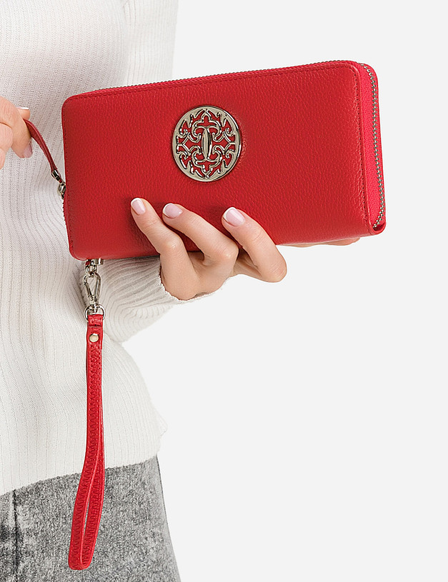 Красный женский кошелек с декором MASCOTTE 671-9212-105 | ракурс 5