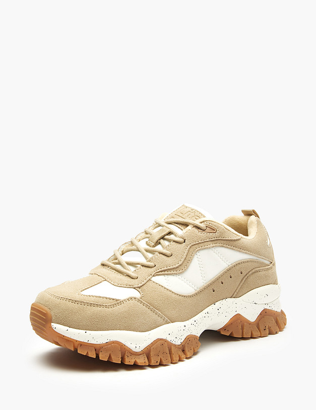 Серо-бежевые женские кроссовки MASCOTTE 189-520321-0201 | ракурс 2