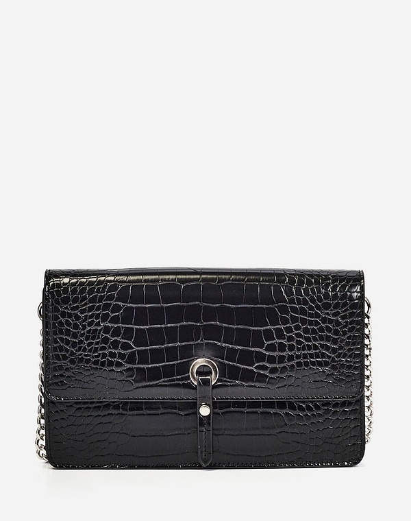 670-1203-602 Сумка женская и.кожа/текстиль черн, S, Mascotte