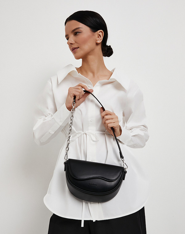 642-4104-602 Сумка женская и.кожа/текстиль черн, S, Mascotte