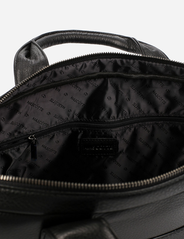 Черный мужской портфель MASCOTTE 622-1214-102 | ракурс 4 Черный мужской портфель MASCOTTE 622-1214-102 | ракурс 4