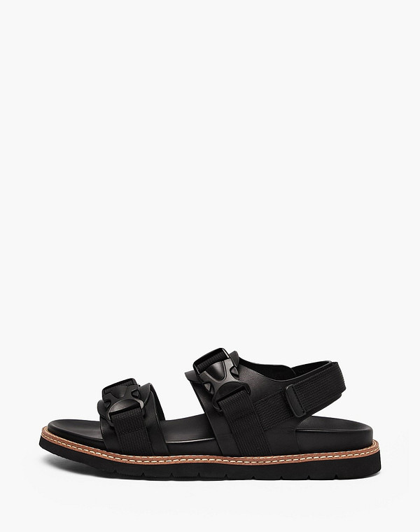 142-612561-0102 Туфли летние мужские нат.кожа-текстиль/и.кожа черн, Mascotte