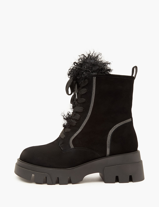 Черные зимние женские ботинки MASCOTTE 15-3204636-3605M | ракурс 1