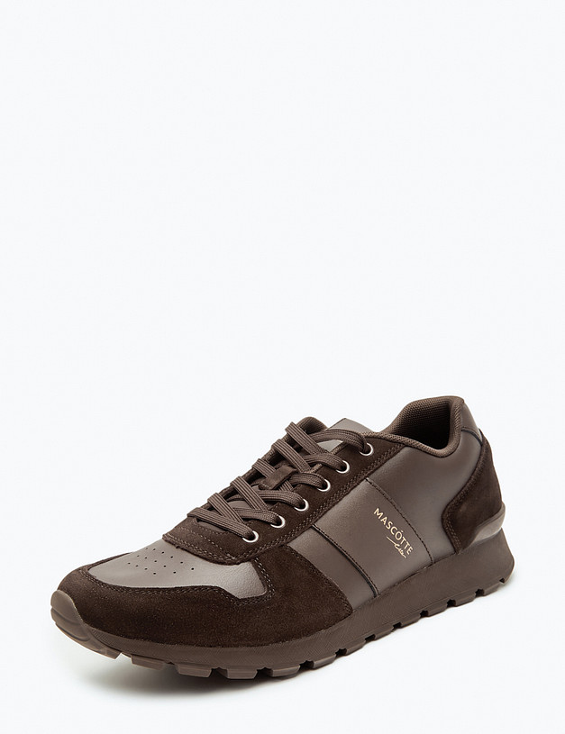 Коричневые мужские кроссовки MASCOTTE 189-320222-0609 | ракурс 2 Коричневые мужские кроссовки MASCOTTE 189-320222-0609 | ракурс 2