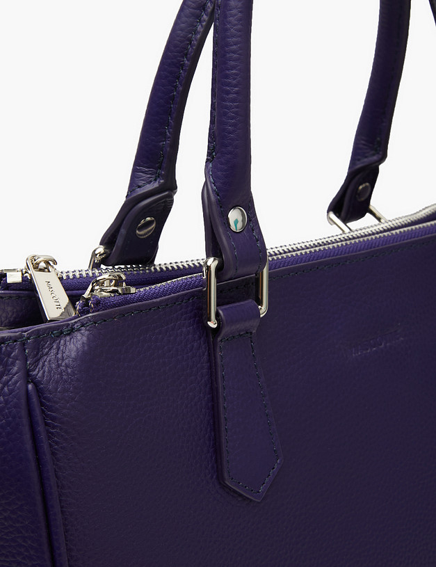 Кожаная женская сумка темно-фиолетового цвета MASCOTTE 660-2255-103 | ракурс 6