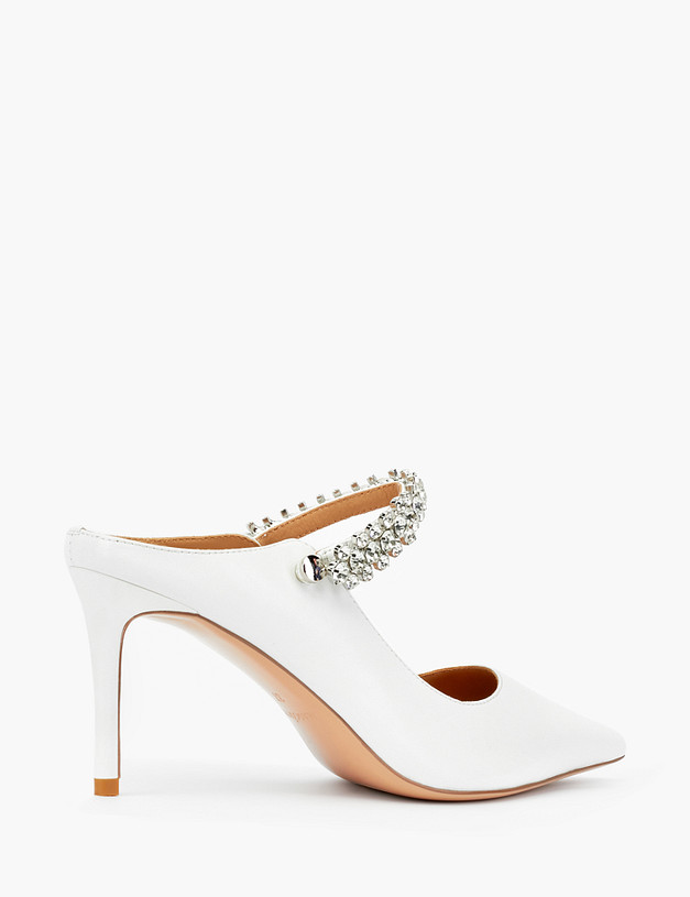 Белые женские туфли с открытой пяткой MASCOTTE 15-2145111-3569M | ракурс 5