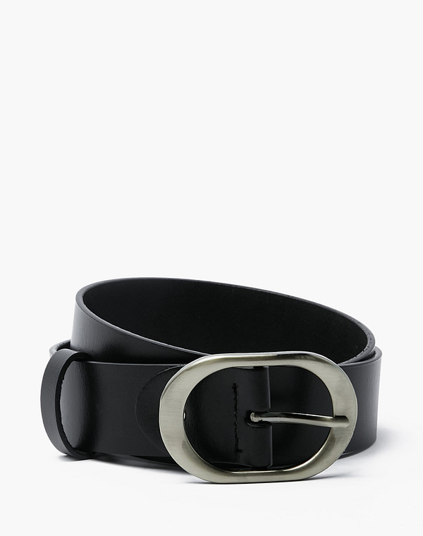 701-2207-602 Ремень жен. кож.спилок черн, Mascotte