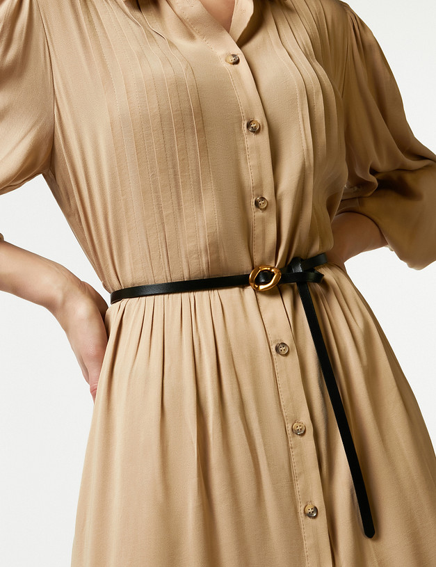 Черный женский ремень MASCOTTE 701-2101-602 | ракурс 1