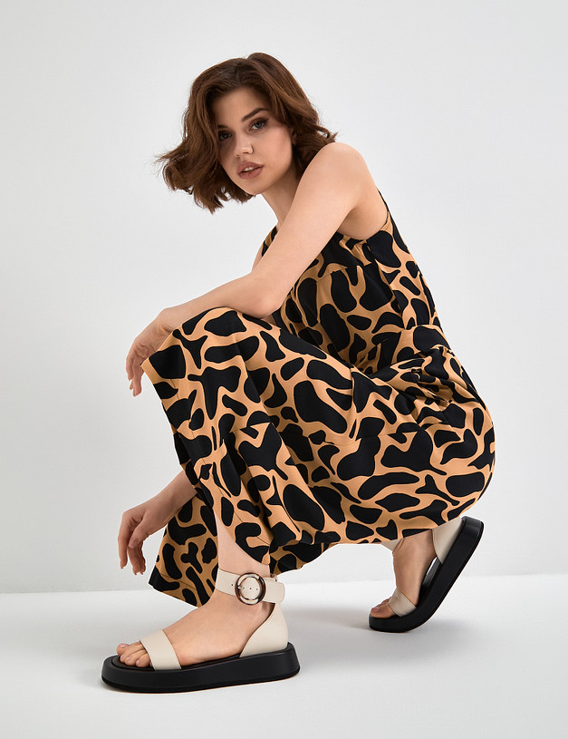 Молочные женские сандалии MASCOTTE 66-3183113-0501 | ракурс 1