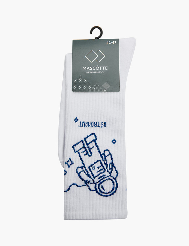 Белые мужские носки MASCOTTE 764-3106-2601 | ракурс 1
