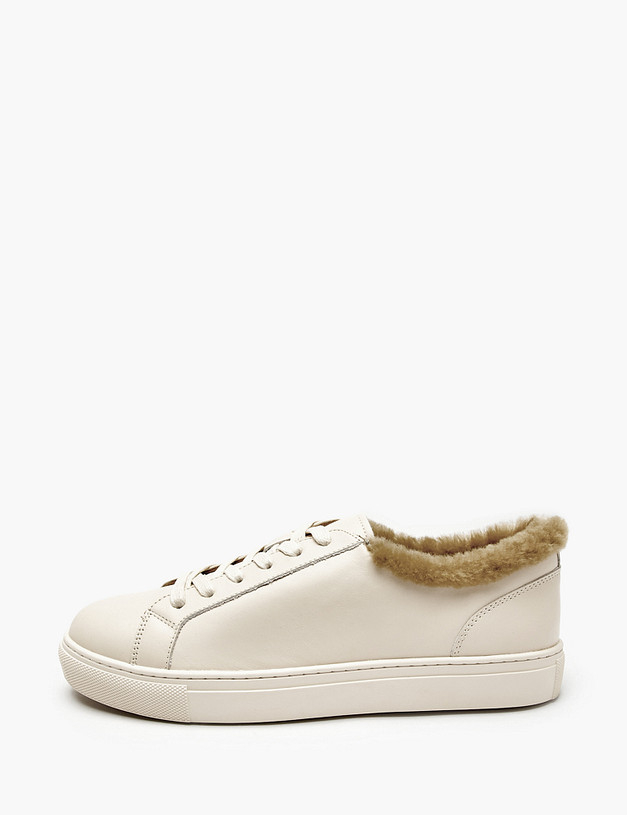 Молочные женские кеды на меху MASCOTTE 22-41204315-7168M | ракурс 2