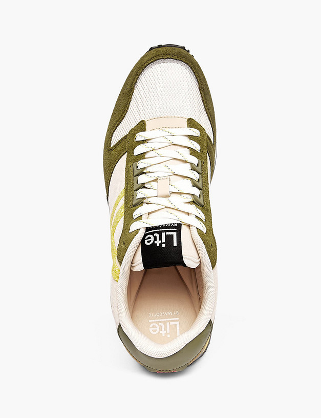 Молочные мужские кроссовки MASCOTTE 181-512122-0204 | ракурс 4