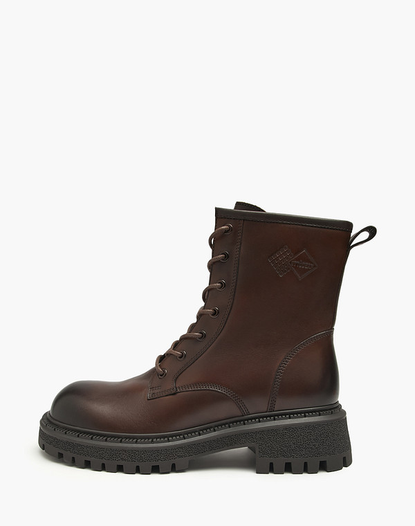 Коричневые женские зимние ботинки 11990₽