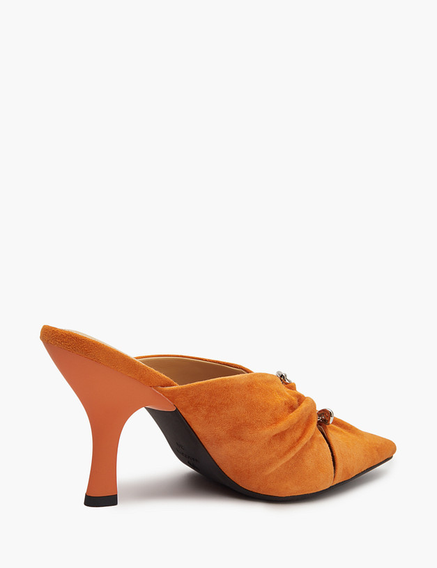 Оранжевые женские мюли на каблуке MASCOTTE 175-5163211-0613 | ракурс 4