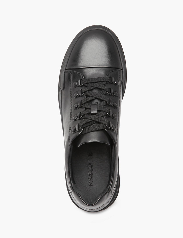 Черные мужские кеды из кожи MASCOTTE 22-4211813-0102 | ракурс 6 Черные мужские кеды из кожи MASCOTTE 22-4211813-0102 | ракурс 6