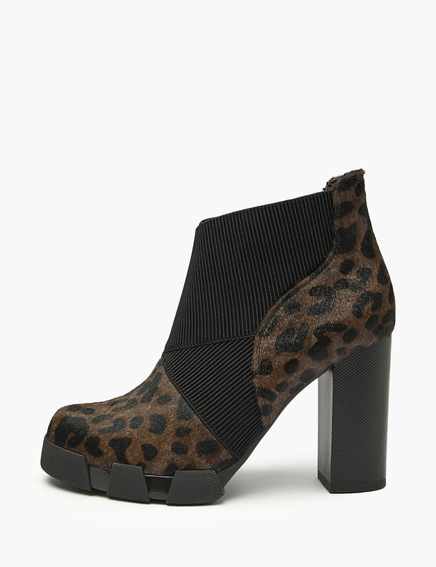Коричневые женские ботильоны с леопардовым принтом MASCOTTE 126-920224-0109 | ракурс 1