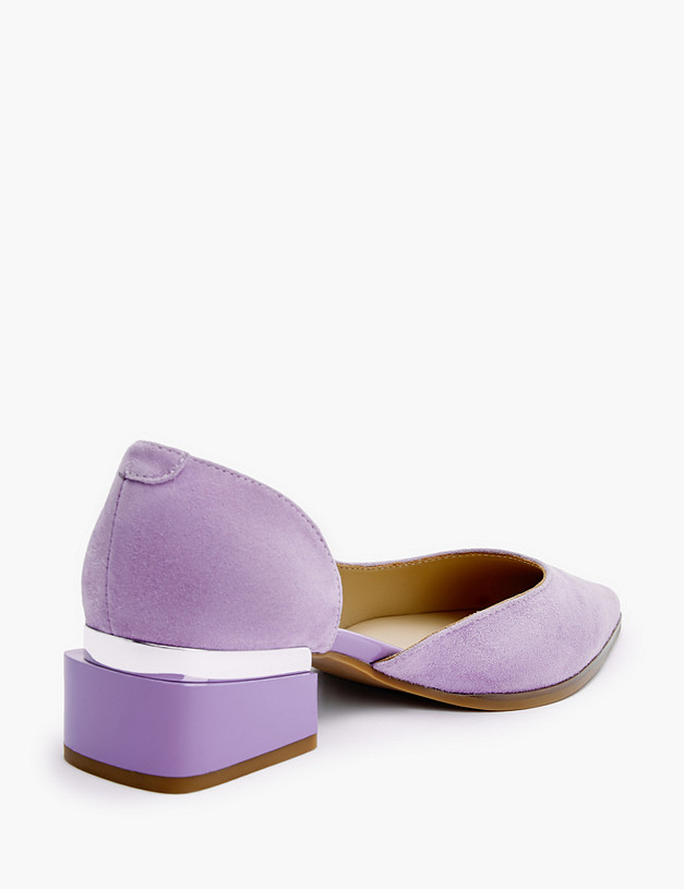 Сиреневые велюровые женские туфли MASCOTTE 126-212611-4617M | ракурс 3