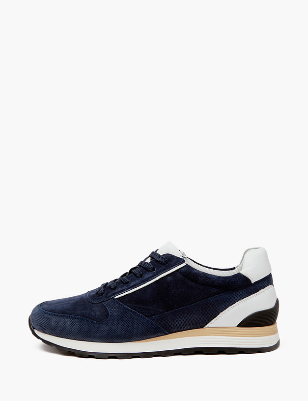 Синие велюровые мужские кроссовки MASCOTTE 58-4131226-2230M | ракурс 1