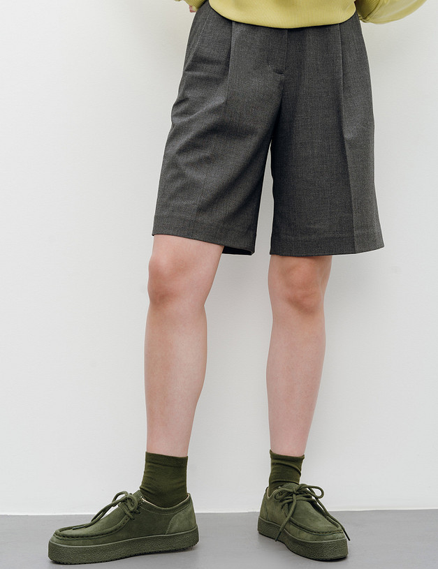 Зеленые женские полуботинки из велюра MASCOTTE 64-410122-0604 | ракурс 1