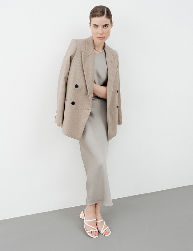 Белые женские мюли на устойчивом каблуке MASCOTTE 126-413661-0601 | ракурс 1