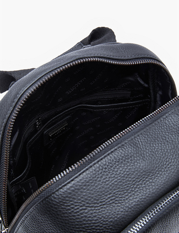 Черный кожаный женский рюкзак MASCOTTE 602-1202-102 | ракурс 4