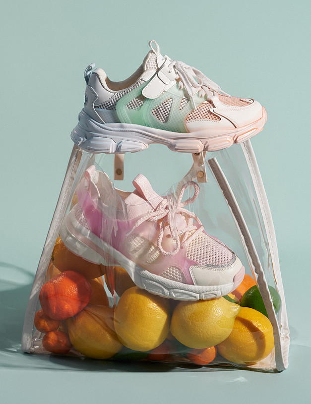 Цветные кроссовки для девочек MASCOTTE 234-413821-0612 | ракурс 2