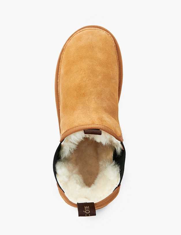 Рыжие мужские угги с боковой резинкой MASCOTTE 128-229335-0213 | ракурс 5