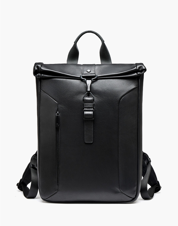 622-6112-102 Рюкзак мужской нат.кожа-текстиль/текстиль черн, L, Mascotte