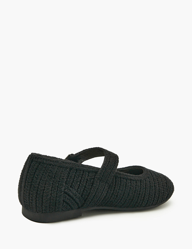 Черные балетки для девочек MASCOTTE 98-511111-0202 | ракурс 5