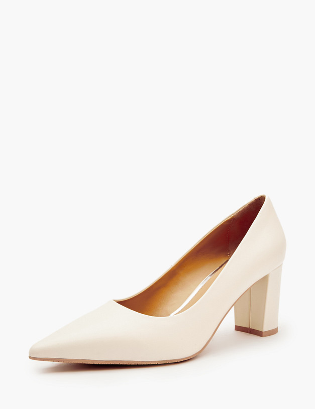 Молочные женские туфли из кожи MASCOTTE 172-4122711-7157M | ракурс 2