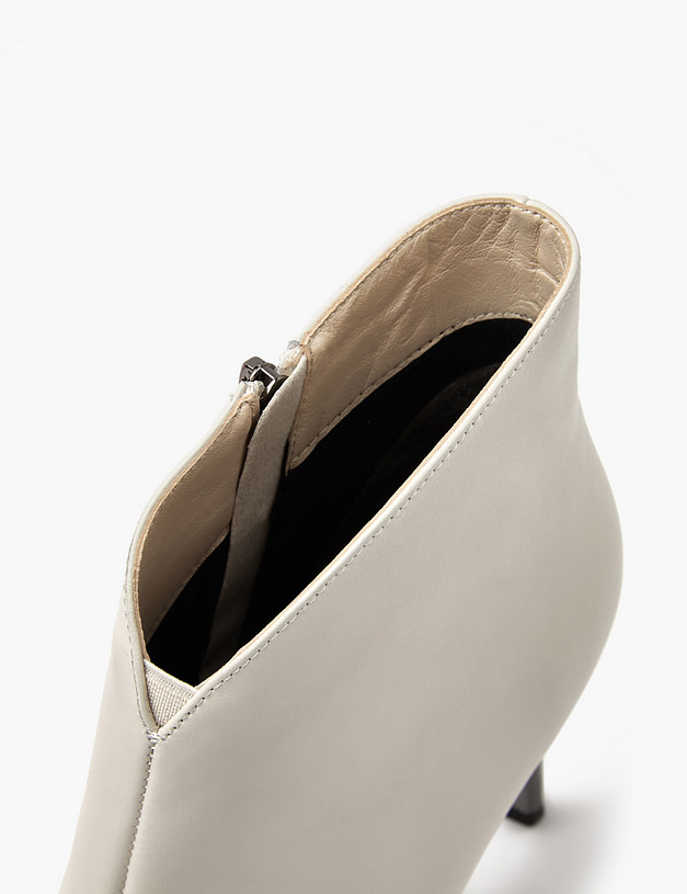 Молочные женские ботильоны на высоком каблуке MASCOTTE 100-410121-7115M | ракурс 6