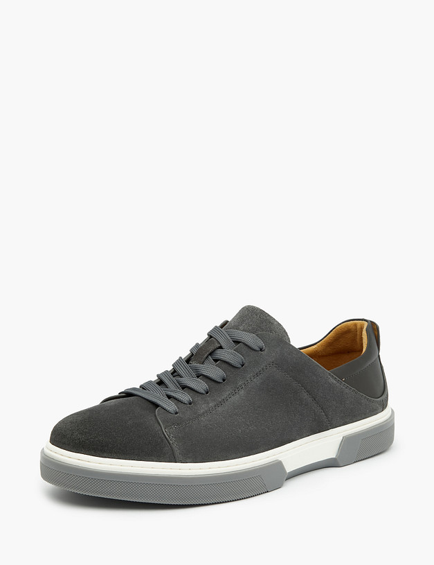 Серые мужские кеды из велюра и кожи MASCOTTE 22-3170913-3276M | ракурс 2