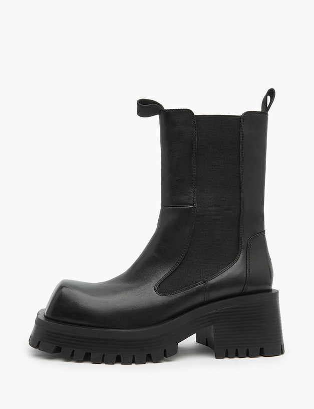 Черные женские челси с квадратным мысом MASCOTTE 15-3204721-3100M | ракурс 2 Черные женские челси с квадратным мысом MASCOTTE 15-3204721-3100M | ракурс 2