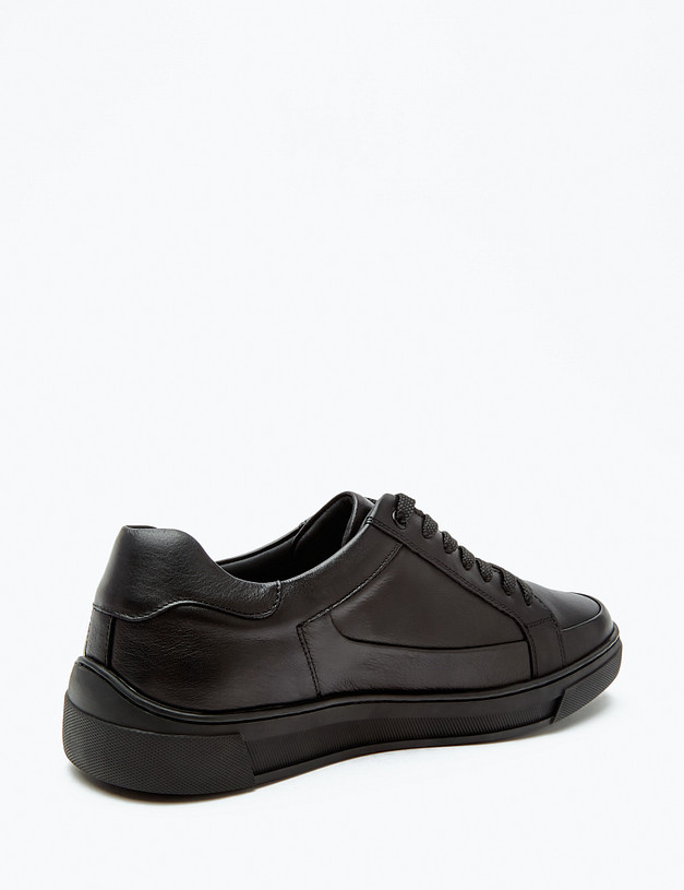 Черные кожаные мужские кеды MASCOTTE 58-321212-0102 | ракурс 4