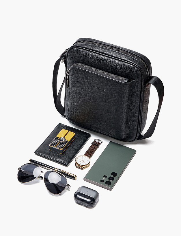 Черная мужская сумка MASCOTTE 604-6102-102 | ракурс 4