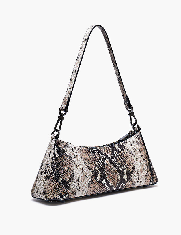 Коричневая женская сумка со змеиным принтом MASCOTTE 616-5108-109 | ракурс 4
