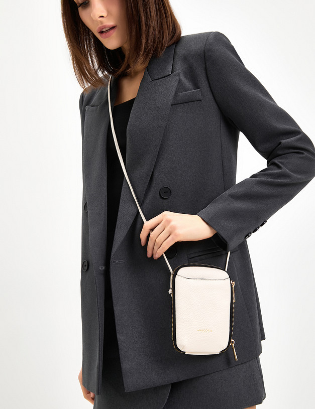 Белая женская сумка для мобильного MASCOTTE 610-3101-601 | ракурс 1