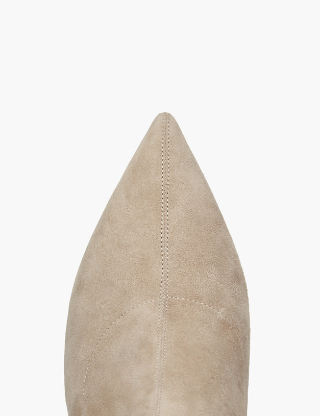 Бежевые женские велюровые ботильоны MASCOTTE 126-510811-3618M | ракурс 4