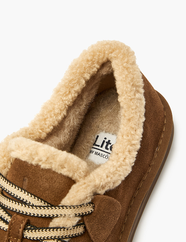 Коричневые женские зимние полуботинки MASCOTTE 234-526052-0209 | ракурс 6