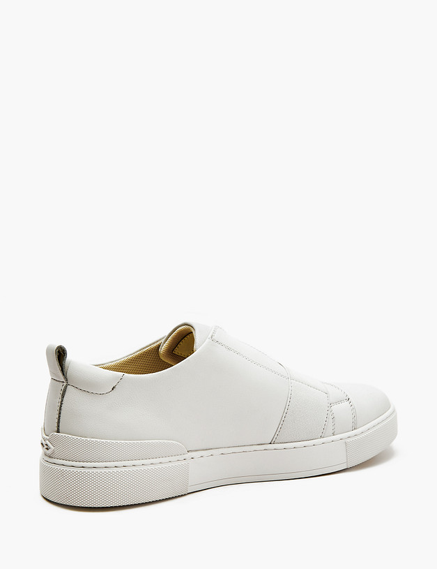 Белые мужские кеды из кожи и текстиля MASCOTTE 175-4190222-8109M | ракурс 3