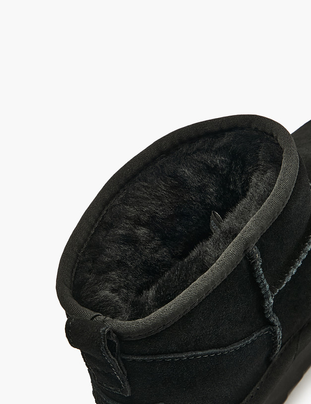 Черные короткие женские угги MASCOTTE 234-1225132-0202 | ракурс 6