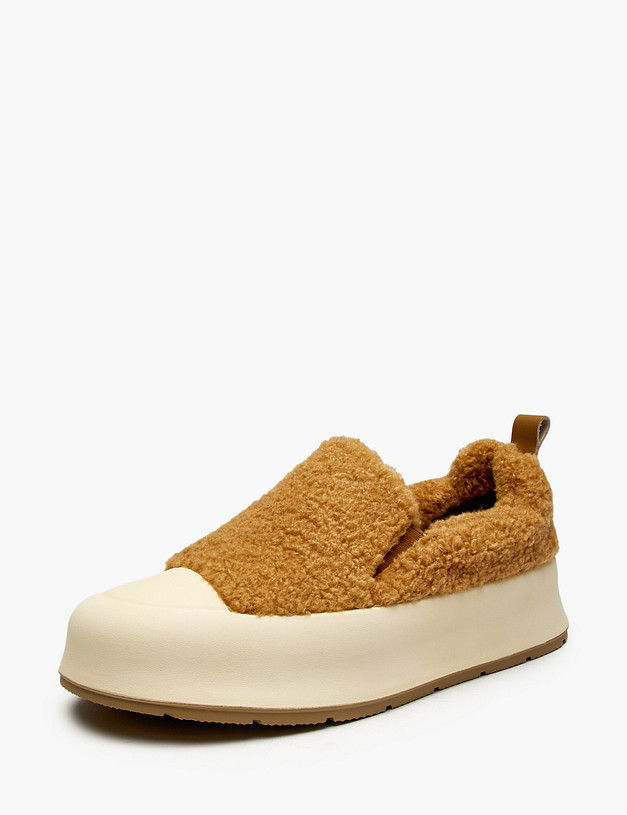 Рыжие женские меховые слипоны  MASCOTTE 98-523541-0413 | ракурс 4